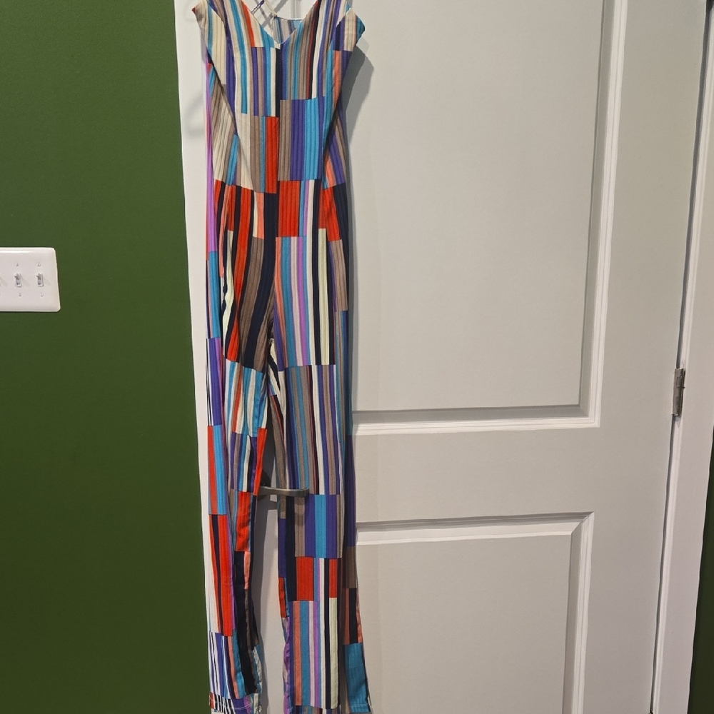 Colorful Striped Jumpsuit
